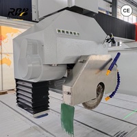 HQ-3220DS Máquina de corte de piedra CNC de 5 ejes con sistema de anidamiento por cámara, sierra de puente multifuncional para encimeras de 400 mm, CE ISO