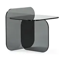 아크릴 T 모양의 소파 커피 테이블 사용자 정의 투명 투명 거실 아크릴 접이식 커피 테이블