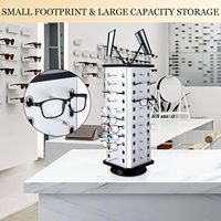 Support de présentation rotatif à 360° pour lunettes de soleil et lunettes de vue, poli, avec miroir, gain de place, pour usage commercial et domestique