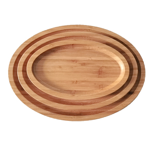 صينية تقديم طعام خشبية مربعة كبيرة مخصصة من الخيزران لطاولة القهوة والشاي - Product Image 4