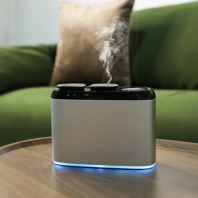 Tyloc Smart USB Aluminum Waterless Aromatherapy Machine Dual-Head Rechargeable Portable Household Hotel Use Eco-Friendly Perfume