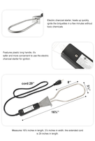 Allumeur d'incendie électrique d'extérieur pour barbecue, kits de barbecue, outil de démarrage de charbon de bois