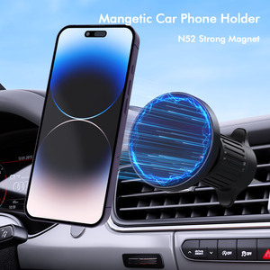 360 regolabile N52 forte magnete stabile in metallo gancio per auto magnetico supporto magnetico per telefono per presa d'aria auto - Product Image 4