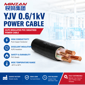 ZR 0,6 1 <span class=keywords><strong>KV</strong></span> ZR YJV <span class=keywords><strong>VV</strong></span> 3 2-adriges XLPE-Isoliertes PVC-Ummanteltes 3x6mm2 PVC-Stromkabel 2-adrig 4sq - Product Image 1