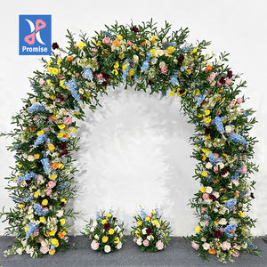 Promesse personnalisé fleurs colorées artificielles Arche Arrangement mariage toile de fond Arches décor fleur arc - Product Image 1