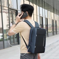 Mochila para portátil informal personalizada de 3 piezas, mochila impermeable para la escuela, mochila para computadora, mochila Oxford para negocios, juego de mochilas para portátil con USB