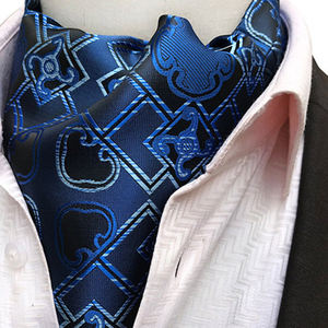 Cravate <span class=keywords><strong>Ascot</strong></span> de luxe pour homme, à nouer soi-même, en jacquard tissé à motif Paisley, pour mariage et fête - Product Image 2