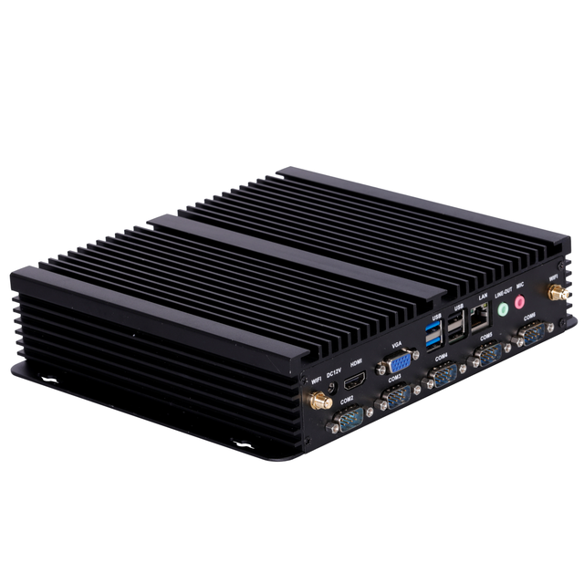 A.I.O High Quality Linux Ubuntu Industrial Mini Pc I5 I7 N100 J6412 Dual LAN RS232 RS485 Aluminum Alloy Fans 2.4GHz/5GHz