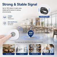 Système d'appel sans fil pour serveurs, étanche et incassable, avec montre-récepteur pour restaurants, hôpitaux, bars et cafés
