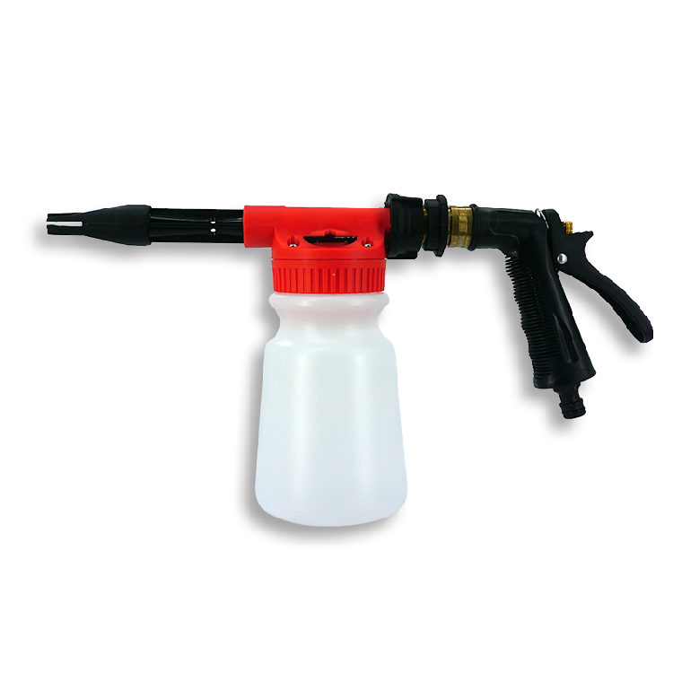 Pulvérisateur d'eau en Mousse de Jardin Réglable, Pistolet d'arrosage pour Tuyau d'arrosage avec Réservoir Savon, Douchette de Jardin pour Lavage de la Voiture et Bain des Animaux Domestiques