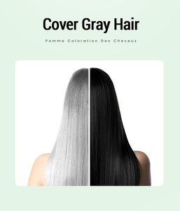 Shampoo colorant capillaire semi-permanent à base de plantes Jelsilk, couvre les cheveux gris, couleur noire naturelle longue durée pour tous les types de cheveux - Product Image 5