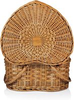 Panier de pique-nique en saule en forme de cœur, amour, Saint-Valentin # Ensemble de panier de pique-nique en osier d'art populaire pour la fête des mères, table à vin, décoration de vacances et cadeau