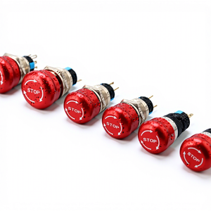16Mm/19Mm/22Mm Kim Loại Không Thấm Nước Dừng Khẩn Cấp Nấm Đầu Nút Chuyển Đổi 1No1NC - Product Image 3
