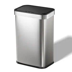 Cubo de basura ecológico de 50L, contenedor de basura de acero inoxidable, compactador de basura, con la mejor calidad