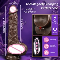 Vibromasseur pénis artificiel en silicone souple de 8 pouces, étanche, avec tête mobile vers le haut et vers le bas, marque Ozo LM-A201-5