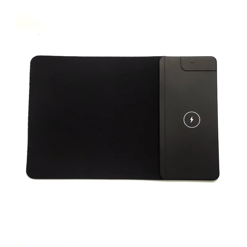 Caricabatterie rapido 2 in1 ricarica wireless Logo personalizzato personalizzato stampato ufficio a prova di casa in pelle sintetica per computer desktop pad mouse pad