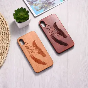 Wholesale Custom Real Wood Cell Phone Case for iphone 13 14 15 plus X XR XS MAX Cherry Nature Wood Cover iphone 11 12 pro max