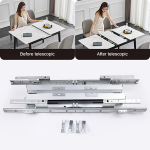 Meccanismo di Estensione per Tavolo da Pranzo con <span class=keywords><strong>Guide</strong></span> Telescopiche a Sfera, Set Doppio per Casa - Product Image 1