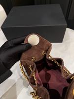 Sac à main bandoulière matelassé en cuir véritable avec chaîne pour femmes matures