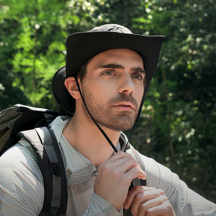 Randonnée Camping Chapeau De Pêcheur à Larges Bords - Pliable & Respirant UPF50+ | Protection Soleil Rando Pêche Chapeau Soleil Large Bord