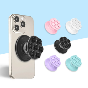 Support de téléphone magnétique à ventouse en silicone souple antidérapant pour téléphone portable, fixation mains libres, ventouse puissante et flexible - Product Image 1