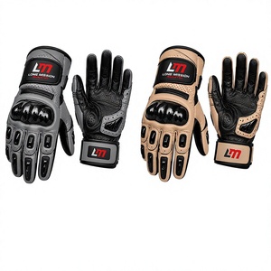Guantes de Motocicleta de Cuero Lone Mission, Largos hasta la Muñeca, Deportivos, Transpirables, Ecológicos, con Pantalla Táctil, para Uso Diario al Aire Libre en las Cuatro Estaciones - Product Image 1