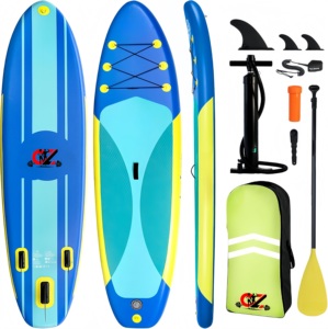 กระดานซัพแบบเป่าลมซีซีฟิต ซีรีส์ดรอปสติทช์ - เป็นมิตรกับสิ่งแวดล้อมและพกพาสะดวกสำหรับการเล่นพายเรือในทะเลและตกปลา - Product Image 1