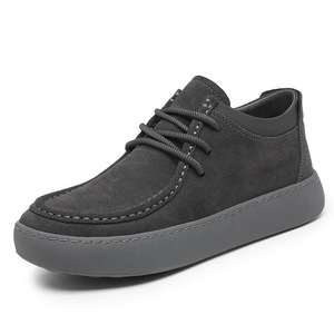 Nuove <span class=keywords><strong>Sneakers</strong></span> Retrò da <span class=keywords><strong>Uomo</strong></span> in Pelle Scamosciata con Lacci, Suola Morbida in Gomma, Scarpe Casual Traspiranti in Vera Pelle - Product Image 1