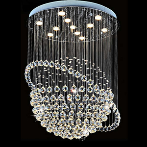 Pha Lê Chandelier Decor Hall Tua Pha Lê Hạt Vệ Tinh Globe Đèn Trần Đường Kính Tùy Chỉnh Pendent Đèn - Product Image 1