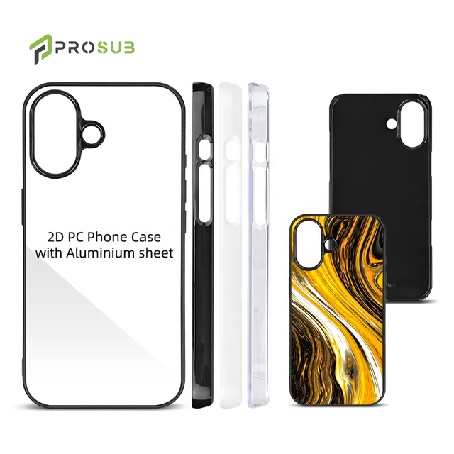 Prosub 2D Sublimation for 16 TPU+PC Phone Case with Aluminium Sheet High Protective Shockproof DIY Blank Mobile Phone Cover