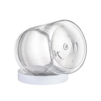 Bocaux en plastique transparent de forme ronde multi-usages de 2oz pour crème faciale pour bébé Pot en plastique avec couvercle