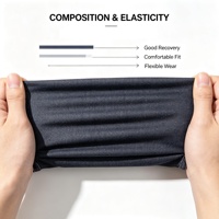 Tissu denim extensible 2% élasthanne 300 g/m² 180 cm de large Mélange coton polyester Sergé 3/1 Bleu Doux Confortable Vente en gros