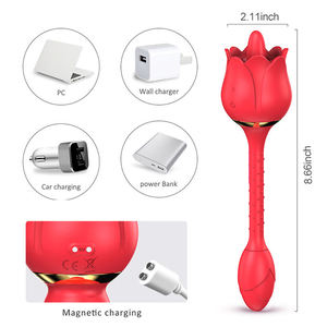 Vibrador de Silicona Lotus Rojo para Mujeres - Estimulador de Punto G con 12 Modos de Vibración <span class=keywords><strong>Es</strong></span> <span class=keywords><strong>un</strong></span> juguete sexual para adultos. - Product Image 5