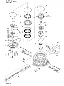 Moteur oscillant ZX70 ZX80 ZX70LC ZX80LCK ZX80SB ZX80SBLC pour pièces de mini-excavatrice HITACHI MFC40-002A 4470057 4429255 4445648 4429255 - Product Image 4