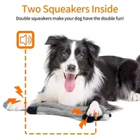Jouets interactifs pour chiens sans rembourrage, en tissu doux, durable et écologique, jouet à mâcher en peluche sans rembourrage, 2 haut-parleurs pour chiots