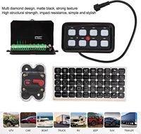 Panneau de commande universel à 8 interrupteurs, système de relais 12V, boîte de contrôle de circuit, boîte de commande 12V pour camion, VTT, UTV, Wrangler