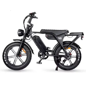 Bicicleta Eléctrica de Montaña para Adultos, Todoterreno, de Alta Velocidad, 20 Pulgadas, 60 km, Suspensión Completa, Neumáticos Anchos, Cuadro de Acero, Frenos de Disco - Product Image 1