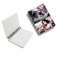Agenda de bureau A5 rond à reliure disque vierge pour sublimation, avec impression recto-verso et pages mobiles