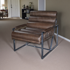 Wholesale <strong>Black</strong> Metal Accent <strong>Chair</strong> Deep Brown Genuine Leather Living Room Armchair Home Hotel Leisure <strong>Occasional</strong> <strong>Chair</strong> - Product Image 3