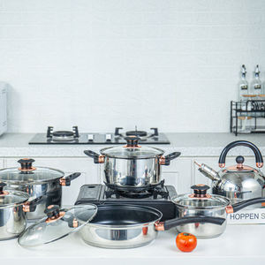 Happycooking mermer TENCERE SETİ kaliteli paslanmaz çelik tencereler mutfak TENCERE SETİ s tencere pişirme non stick - Product Image 2