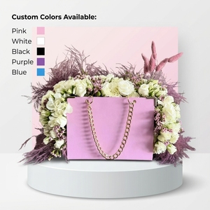 Eternal Flower Rose Display Box Transparent Acrylic Portable <strong>Storage</strong> <strong>Bin</strong> with Enhanced Display Impact - Product Image 3