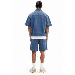Casual Men <b>Denim</b> Jacket & <b>Coats</b> Top Quality <b>Denim</b> Vest Matching Shorts Comfortable Fit For Summer Wear Men's <b>Denim</b> Short Sets - Product Image 2