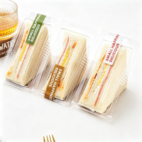 Scatola per Sandwich con Logo Personalizzato, Coperchio e Base in Plastica, Confezione di Lusso a Due Pezzi Trasparente