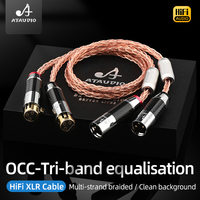 Câble XLR professionnel haute performance HiFi mâle-femelle OCC 2XLR avec prise XLR plaquée or pour microphone, haut-parleur, amplificateur