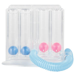 Spiromètre incitatif transparent certifié ISO de qualité médicale à 4 boules - Entraîneur respiratoire pour l'expansion pulmonaire et la thérapie de la DCP - Product Image 1