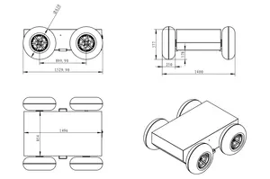 Nouveau châssis de robot universel intégré à roues, alimentation DC48V et système de batterie BMS intégré, haute puissance 6000W - Product Image 4