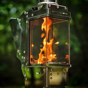 شواية حديثة من الفولاذ المقاوم للصدأ للتخييم في الهواء الطلق ، شواية كبيرة محمولة لمراقبة النار والتدفئة بدون دخان - Product Image 2