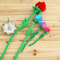 RJ Vente Flash Peluche Fleur Rose Cartoon 30cm Jouets DIY Bouquet Boucle de Rideau Pliable Cadeau Saint-Valentin Décoration de Chambre de Mariage