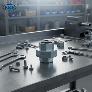 아연 도금 가단철 직선 유니온(150lb 용, 암나사 연결) - Product Image 1