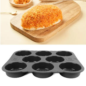 Cavity Round Silicone Hamburger Bun &amp; Baguette <strong>Mold</strong> - Food-Grade Non-Stick Baking Tool for Heat-Resistant Oven-Safe <strong>Bread</strong> <strong>Mold</strong> - Product Image 1